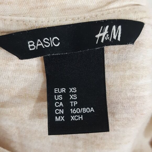 H&M Basics beige cotton tee - Picture 2 of 5
